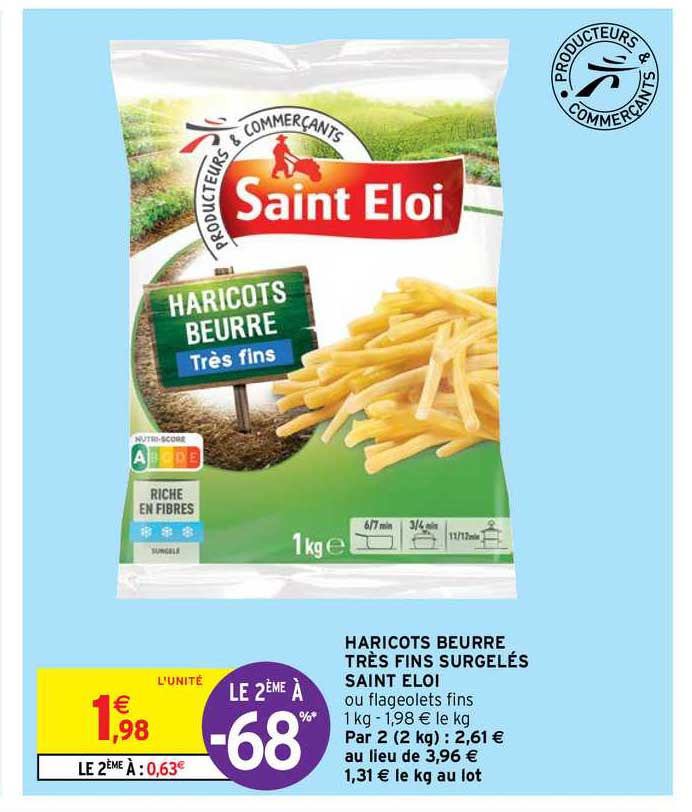 haricots beurre très fins surgelés saint éloi