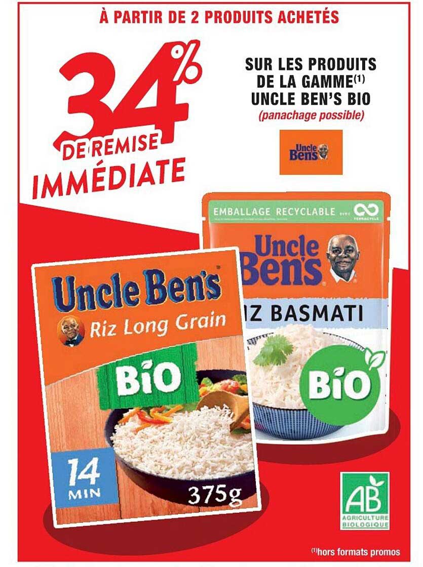 la gamme uncle ben's bio