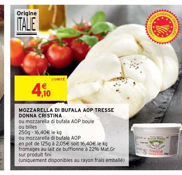 mozzarella di bufala aoop tresse donna cristina