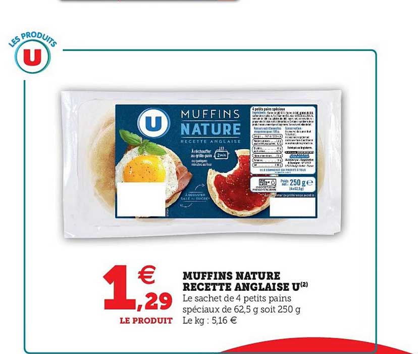 Muffins Nature Recette Anglaise U