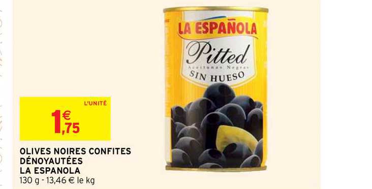 Olives Noires Confites Dénoyautées La Espanola
