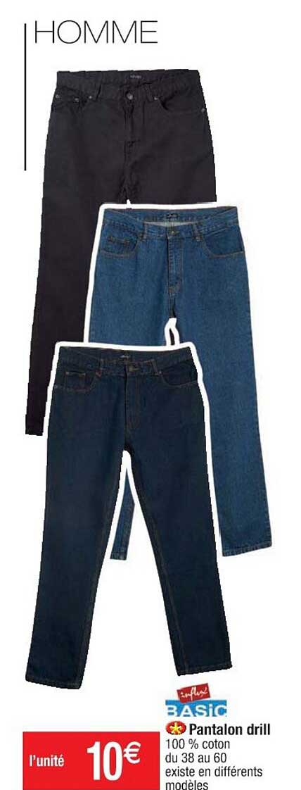 pantalon drill influx basic