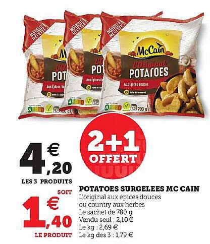 potatoes surgelées mc cain
