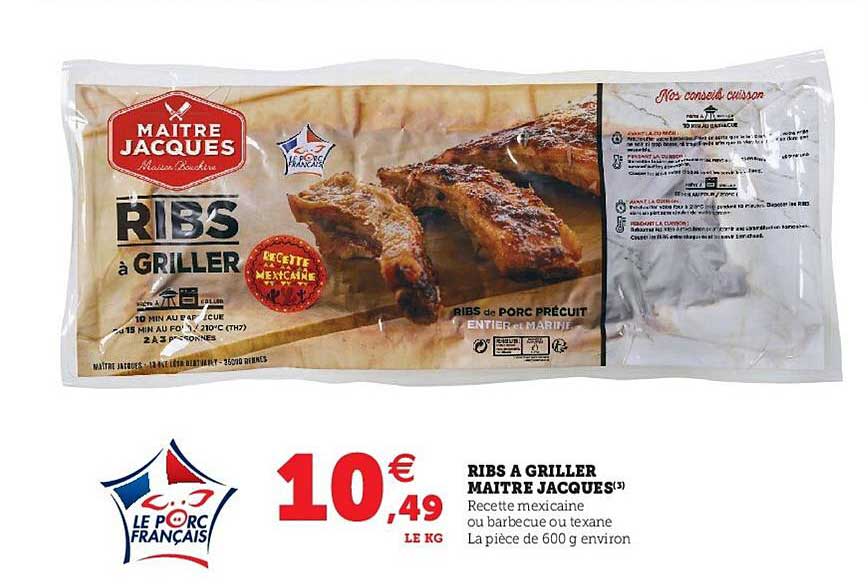 ribs à griller maître jacques