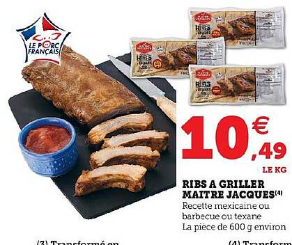ribs à griller maître jacques