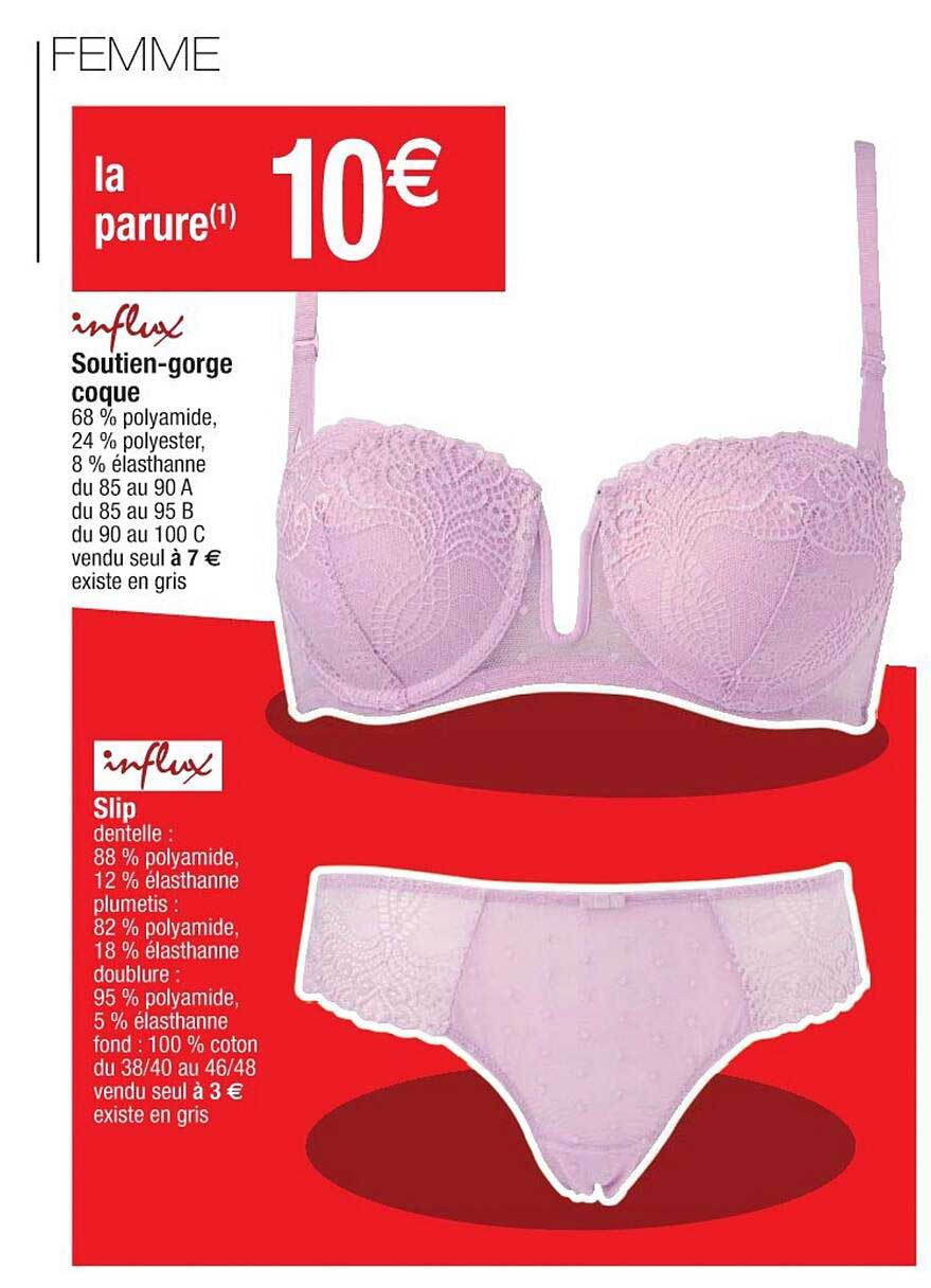 soutien-gorge influx, slip influx