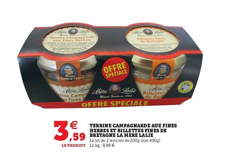 terrine campagnarde aux fines herbes et rillettes fines de bretagne la mère lalie