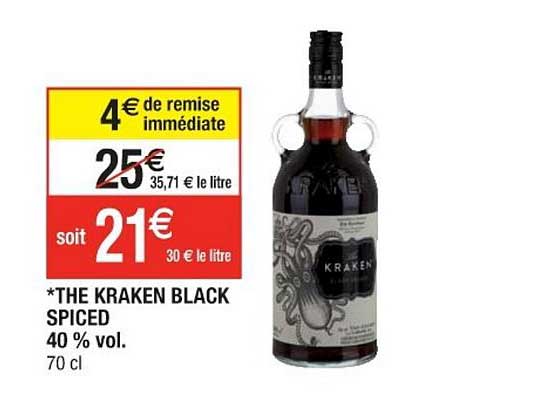 the kraken black spiced 40% vol.