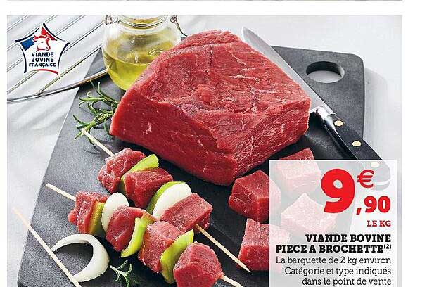 Viande Bovine : Pièce à Brochette