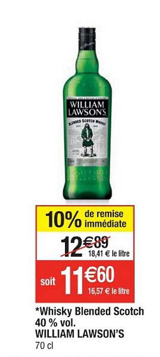 whisky blended scotch 40% vol. william lawson's