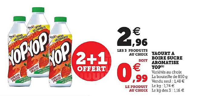 Yaourt à Boire Sucré Aromatisé Yop