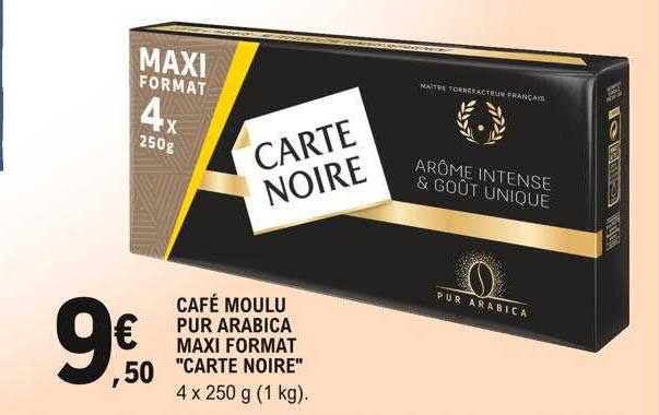 Café Moulu Pur Arabica Maxi Format "carte Noire"