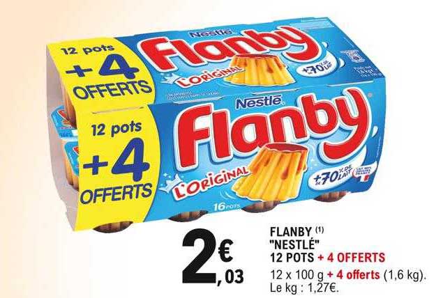 flanby "nestlé" 12 pots