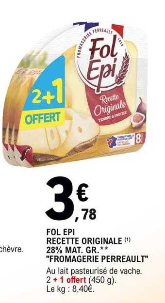 fol epi recette original 28% mat. gr. "fromagerie perreault"