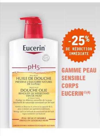 gamme peau sensible corps eucerin