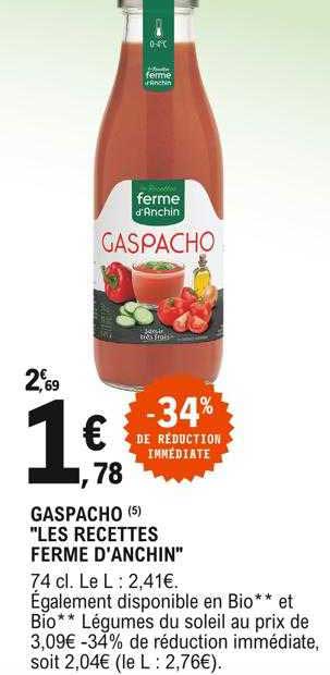 gaspacho "les recettes ferme d'anchin"