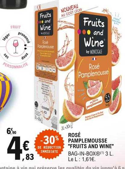 rosé pamplemousse "fruits and wine"