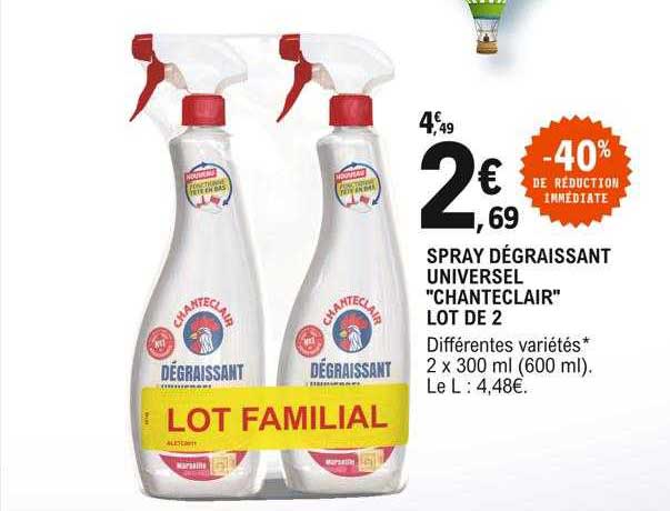 spray dégraissant unversel lot de 2