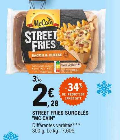 street fries surgelées "mc cain"