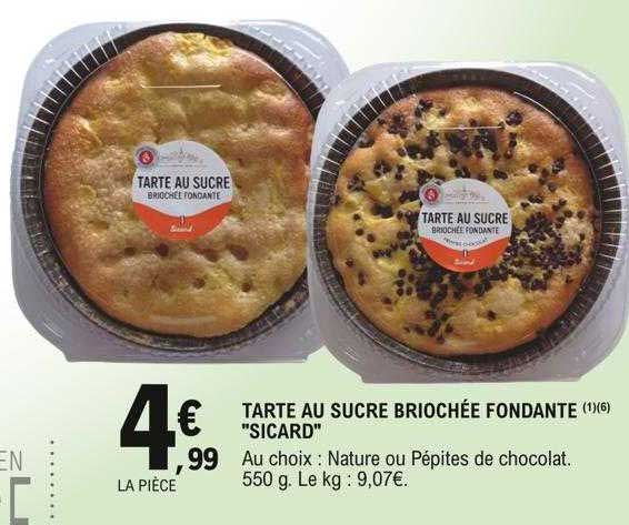 tarte au sucre briochée fondante "sicard"