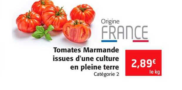 tomates marmande issues d'une culture en pleine terre