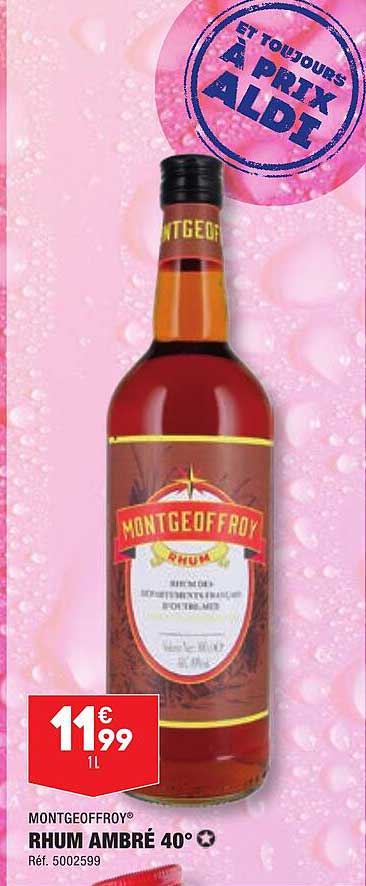 Rhum Ambré 40° Montgeoffroy