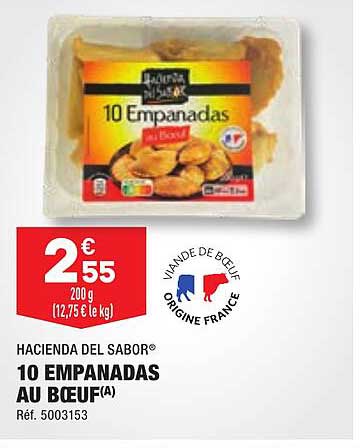 10 empanadas au bœuf hacienda del sabor