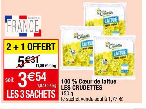 100% Cœur De Laitue Les Crudettes