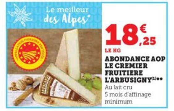 Abondance Aop El Crémier Fruitière L'arbusigny
