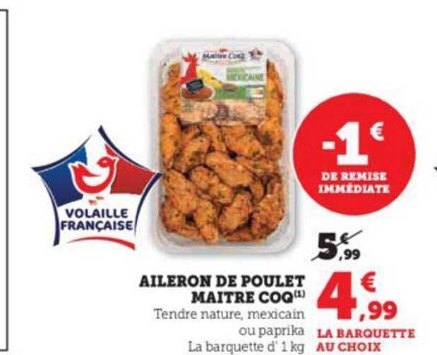 aileron de poulet maître coq