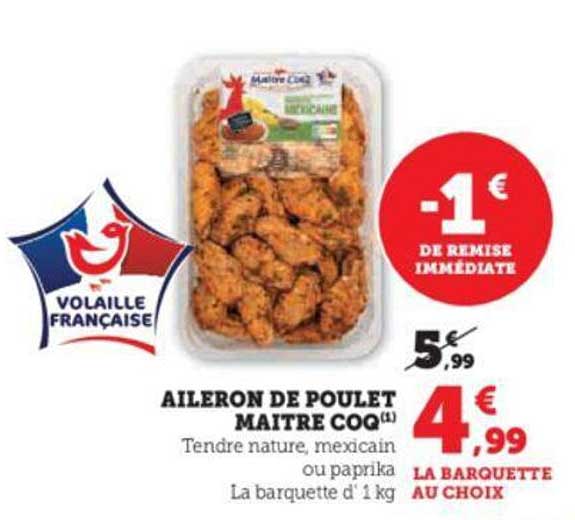 aileron de poulet maître coq