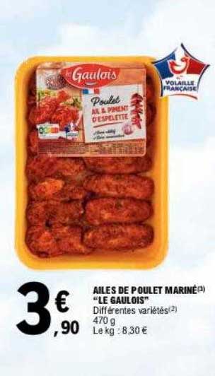 Ailes De Poulet Mariné "le Gaulois"