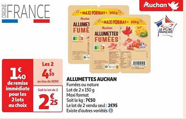 Allumettes Auchan