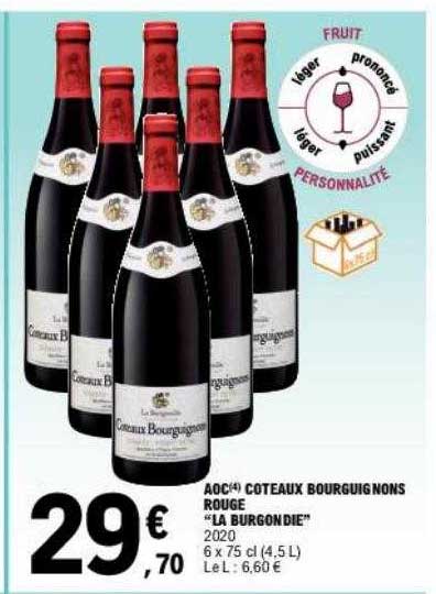 aoc coteaux bourguignons rouge "la burgondie"