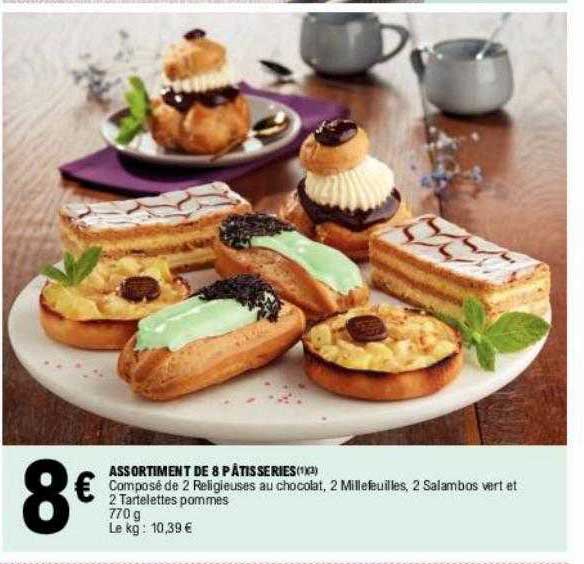 Assortiment De 8 Pâtisseries