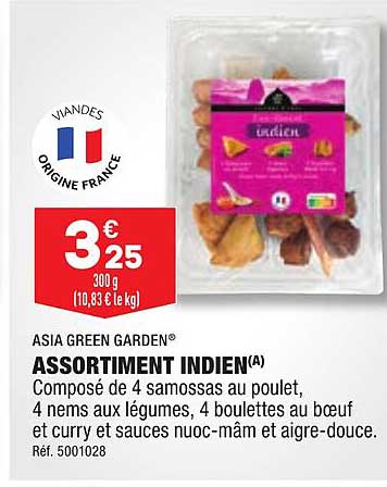 assortiment indien asia green garden