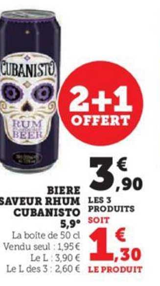 bière saveur rhum cubanisto 5,9°