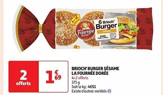 brioch' burger sésame la fournée dorée