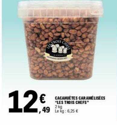 cacahuètes caramélisées "les trois chefs"