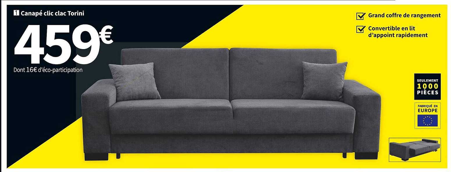 canapé clic clac torini