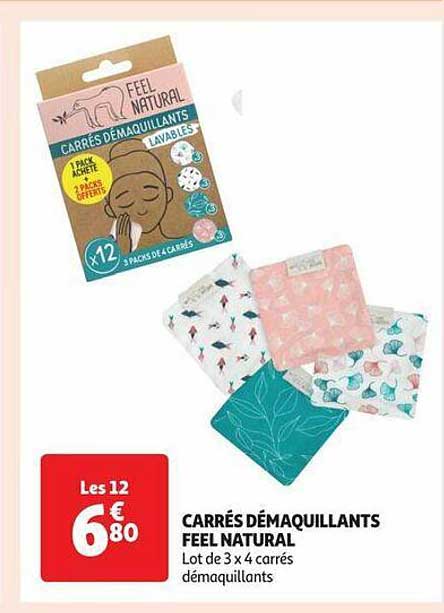 carrés démaquillants feel natural
