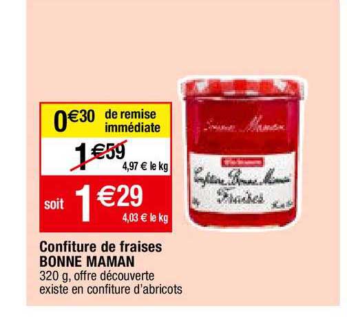 confiture de fraises bonne maman