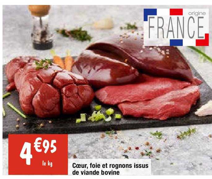 Cœur, Foie Et Rognons Issus De Viande Bovine