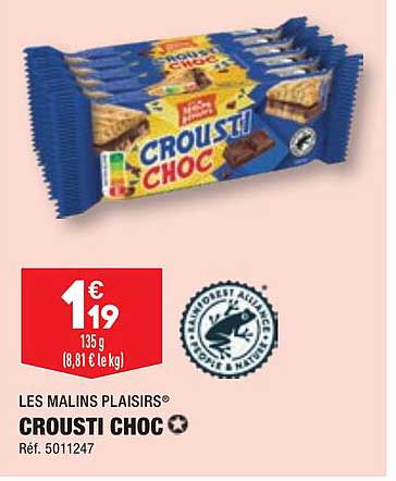crousti choc les malins plaisirs