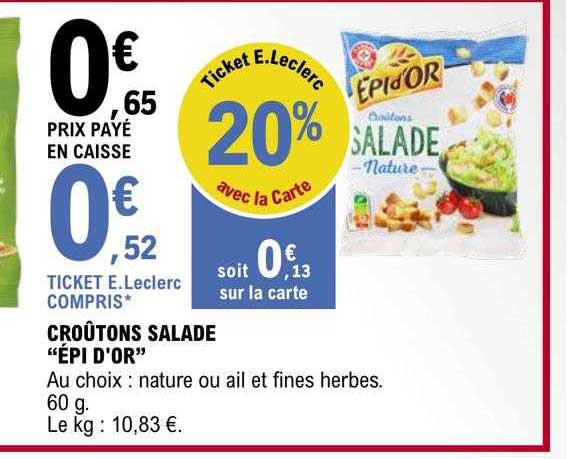 croûtons salade "épi d'or"