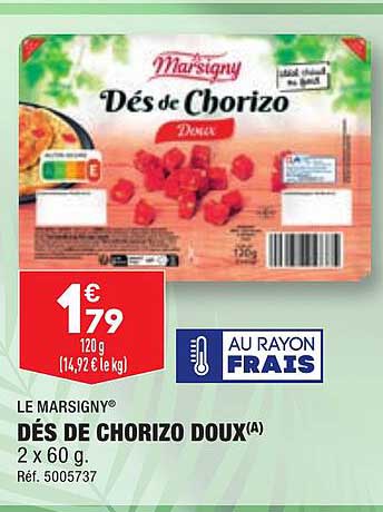 Dés De Chorizo Doux Le Marsigny