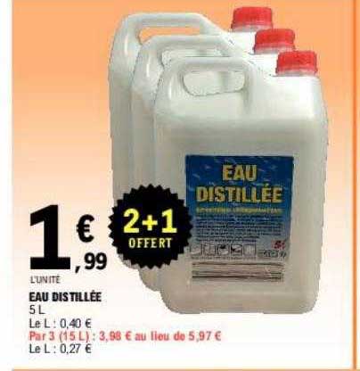 Promo Eau Distillée chez E.Leclerc