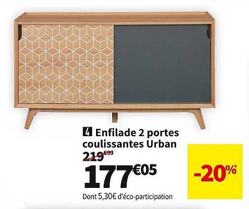 Enfilade 2 Portes Coulissantes Urban