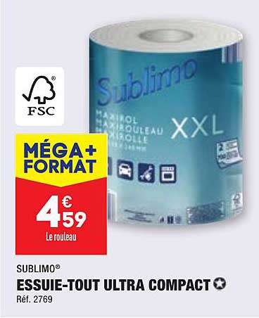 essuie-tout ultra compact sublimo