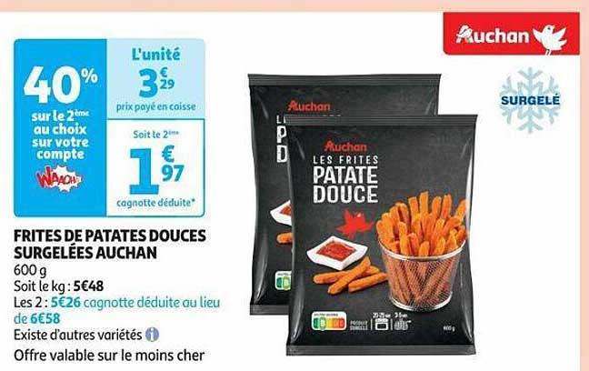 Frites De Patates Douces Surgelées Auchan